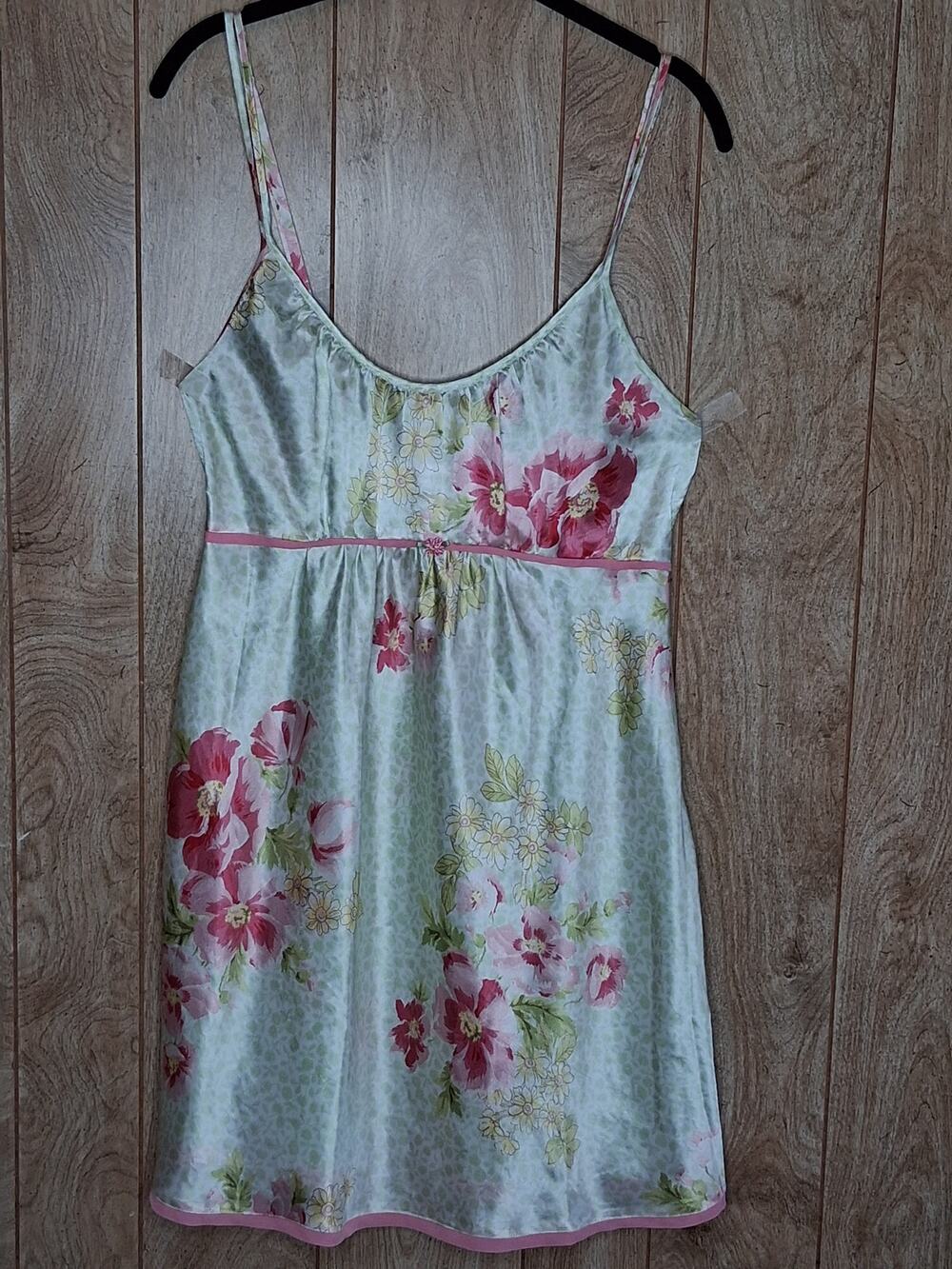Oscar de la Renta Pink Label Vintage Floral Chiffon Chemise Size Medium